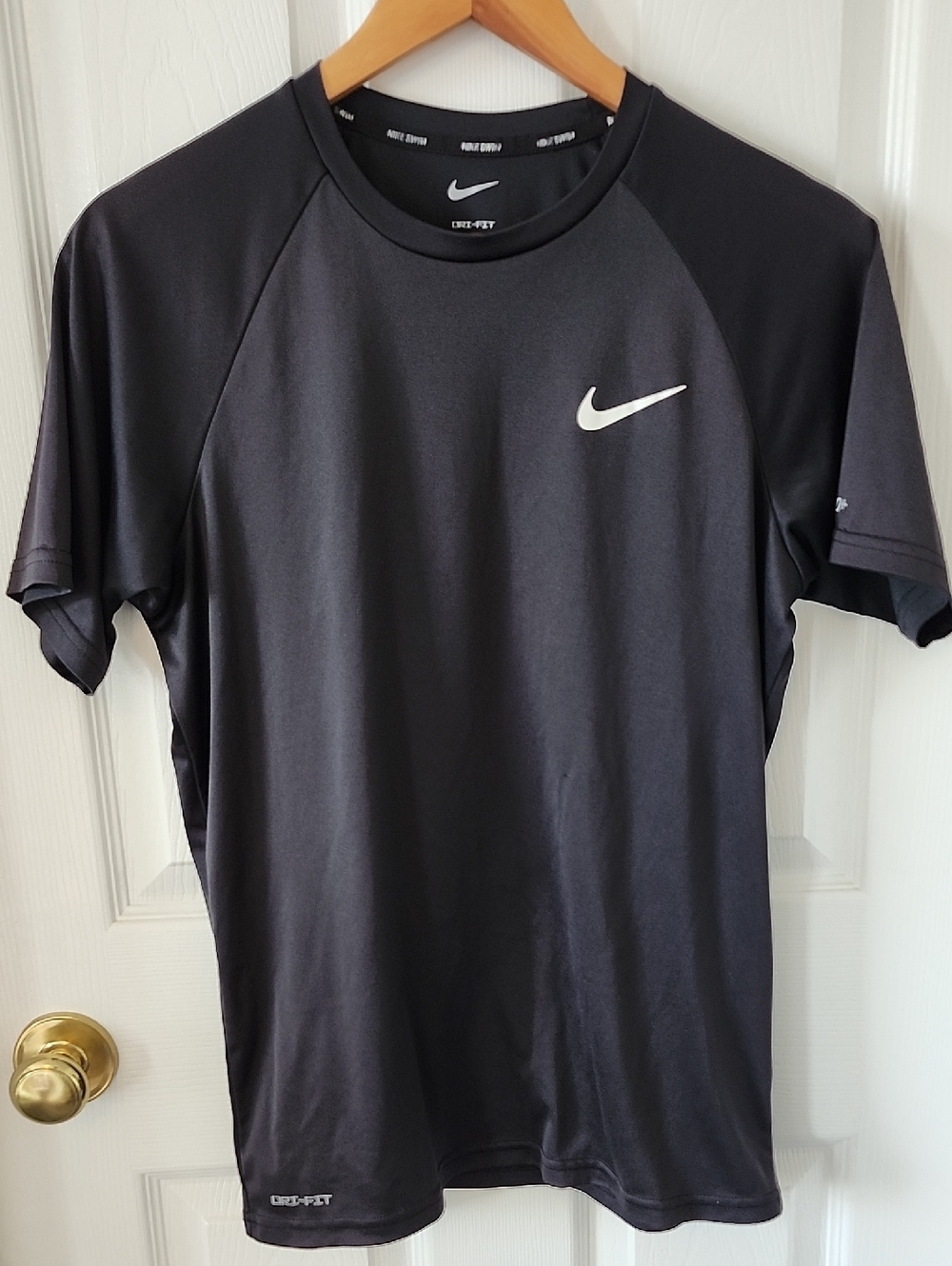 Nike Black Athletic Tee with White Swoosh